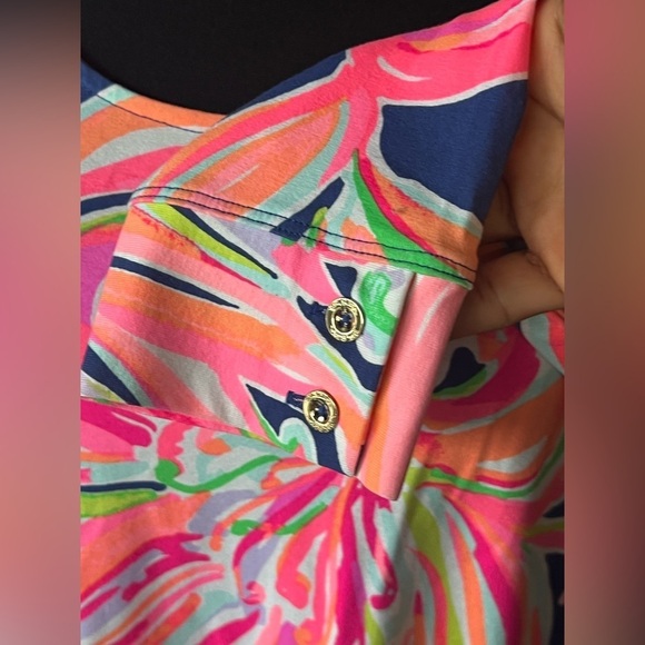 Lilly Pulitzer Emma Dress Resort Navy - Picture 9 of 10